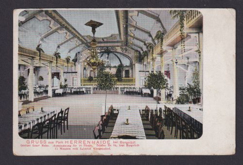 Ansichtskarte Burgstädt Sachen Park Herrenheide Bes. Ernst Meier