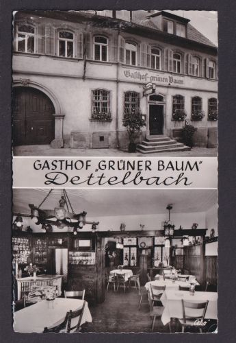 Ansichtskarte Dettelbach Bayern Gastronomie Gasthof Grüner Baum Bes.
