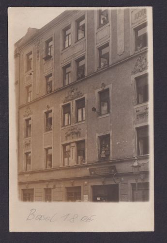 Ansichtskarte Basel Schweiz Wohnhaus 01.08.1906