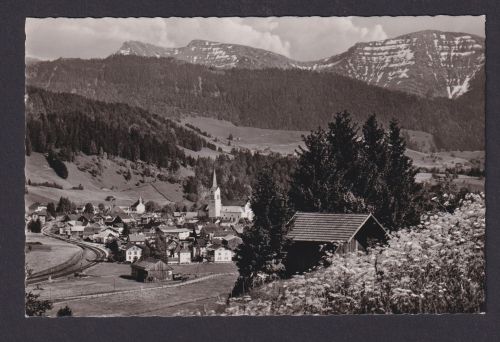 Ansichtskarte Oberstaufen Bayern Allgäu n. Hannover Niedersachsen Totalansicht