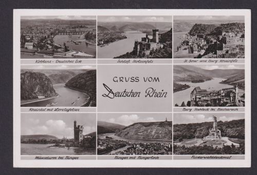 Ansichtskarte Rhein Fluss Versch. Ansichten