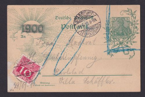 Strassfurt Leopoldshall Karlsbad Tschechien Böhmen Deutsches Reich Ganzsache