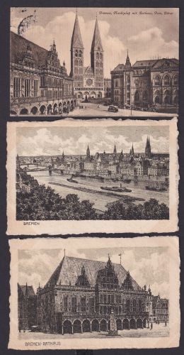 Bremen 3 Ansichtskarte Deutsches Reich r.s Eindruck V.D.J. Hauptversammlung