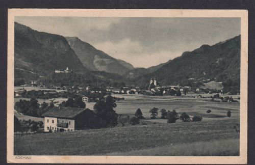 Ansichtskarte Aschau Prien Chimgau Bayern Gebirge Stadtansicht n. Hannover