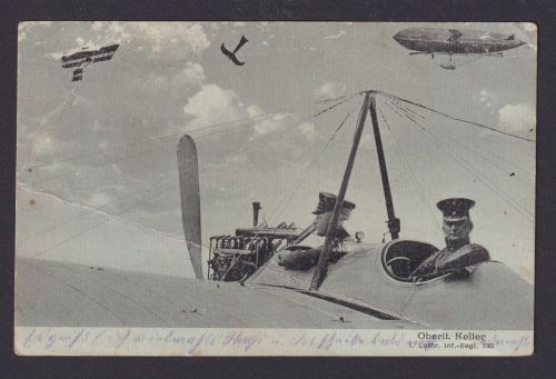 Ansichtskarte Feldpot Oberleutnant Keller 1. Lothringer Infantrie Regiment
