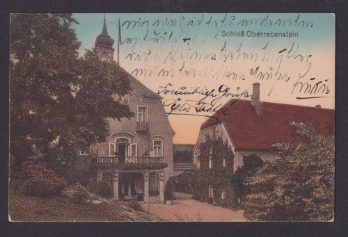 Ansichtskarte Chemnitz Sachsen Schloß Oberrabenstein n. Frankfurt a. Main Hessen