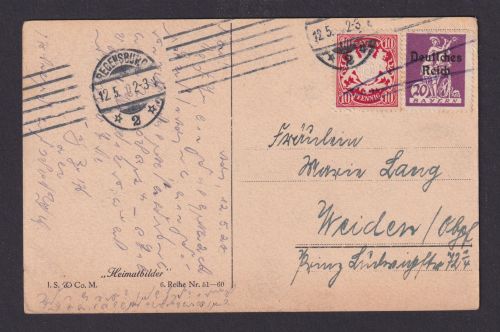 Altdeutschland Bayern Regensburg Ansichtskarte MIF Deutsches Reich Weiden
