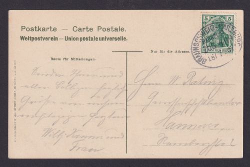 Briefmarken Bahnpost Deutsches Reich Braunschweig Harzburg Zug 499 Ansichtskarte