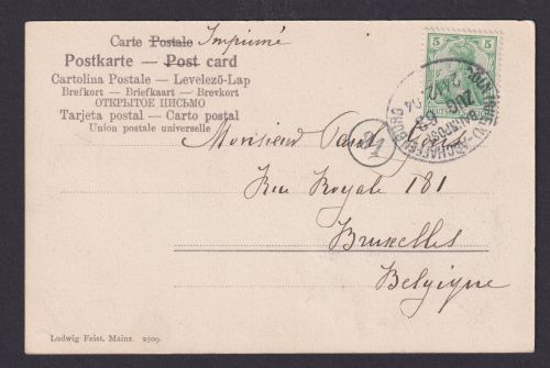 Briefmarken Bahnpost Deutsches Reich Köln Aschaffenburg Zug 63 Ansichtskarte