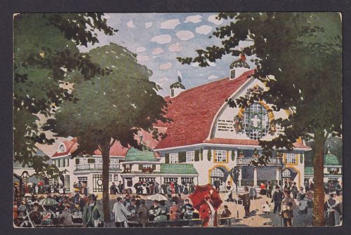 Ansichtskarte München tolle Künstlerkarte Bayerische Gewerbeschau 1912