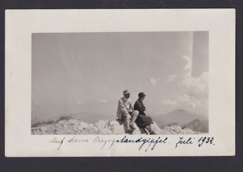 Privat Foto Ansichtskarte Bergsteigen Herzogstandgipfel Walchensee Nürnberg 1932