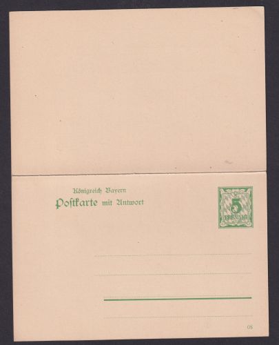Altdeutschland Bayern Frage & Antwort Ganzsache Wappen