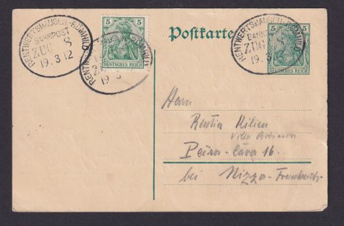 Bahnpost Northeim Rentwertshausen Römhild Thüringen Deutsches Reich Ganzsache