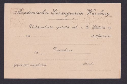 Altdeutschland Bayern Überdruck Drucksachen Privatganzsache Gesangsverein
