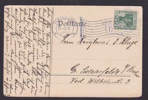 Briefmarken Deutsches Reich Fahnenstempel Flaggenstempel auf toller selt. Litho
