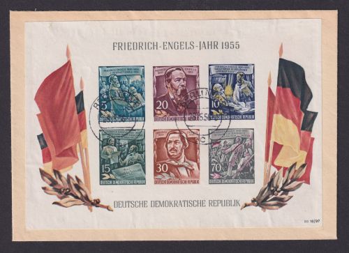 DDR Brief Block 13 Engels Berlin W 8 28.5.1956 Kat-Wert 180,00