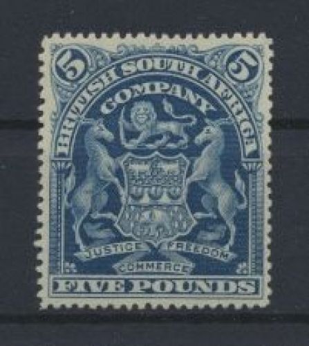 Rhodesien Südafrika Nr. 73 Luxus 5 Pfund ungebraucht oG 1898 Kat 4.400,00 für