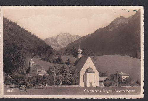 Ansichtskarte Oberstdorf Bayern Allgäu Loretto Kapelle Gebirge n. Köln NRW