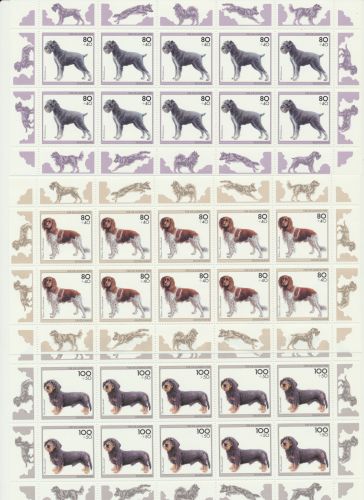 Bund Kleinbogen Zehnerbogen 1797-1801 Jugend Hunde Tiere postfrisch MNH Kat 100