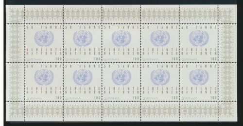 Bund Kleinbogen Zehnerbogen 1804 UNO Vereinte Nationen MNH Kat 13,00