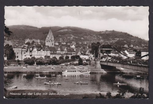 Ansichtskarte Bahnpost Giessen Koblenz Zug 14 Nassau Rheinland Pfalz Lahn Fluss
