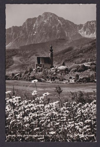 Ansichtskarte Anger Bayern Hochstaufen Gebirge Kirche