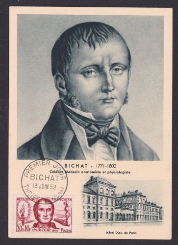 Briefmarken Frankreich 1255 Xavier Bichat Arzt Medizin Rotes Kreuz Ansichtskarte