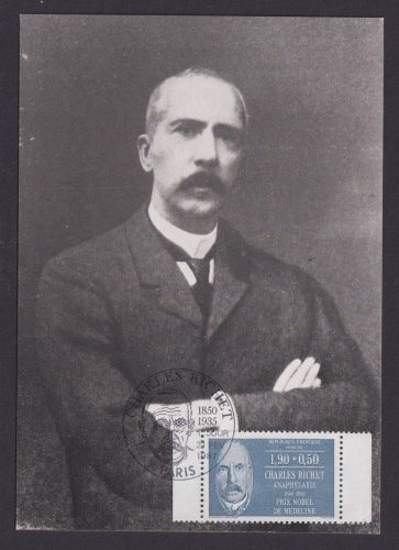 Briefmarken Frankreich 2592 Charles Richet Nobelpreisträger Medizin Maximumkarte