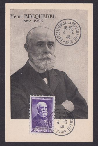 Briefmarken Frankreich 745 Physiker Nobelpreis Medizin Maximumkarte MK