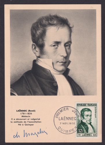 Briefmarken Frankreich 954 Rne Laennec Arzt Medizin Stetoskop Erfinder
