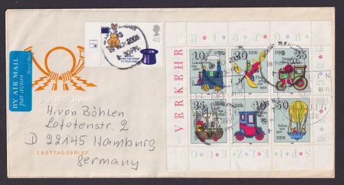 Briefmarken DDR Zusammendruck Brief Kleinbogen 2566-2571 FDC und dann noch