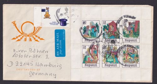 Briefmarken DDR Zusammendruck Brief Kleinbogen 2382-2387 Märchen FDC und dann