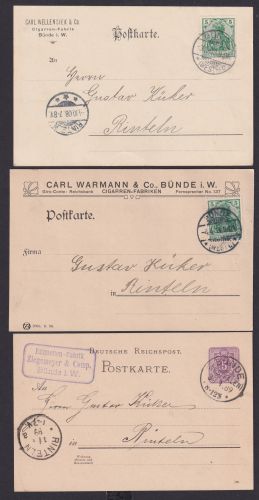 Bünde Westfalen Deutsches Reich int. Heimat - Lot mit 47 Belegen viel Reklame -