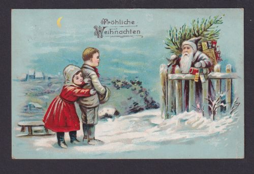 Ansichtskarte Künstlerkarte Nikolaus Weihnachten Weihnachtsmann Geschenke ab
