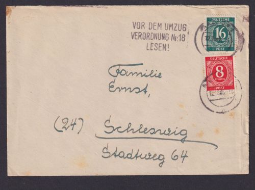 Aachen All. Besetzung Brief MIF Gemeinschaft Post Umzug Hinweis n Schleswig