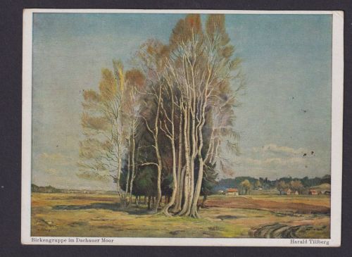Briefmarken All. Besetzung Gemeinschaft Künstler Ansichtskarte Birken im