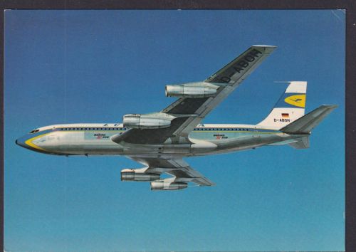 Flugpost Ansichtskarte Lufthansa Boing 720 B Flugzeug