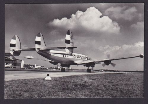Flugpost airmail Ansichtskarte KLM Flugzeug Super Constellation G Nieferlande