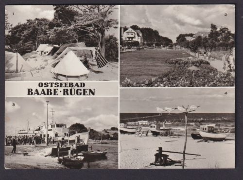 Ansichtskarte Baabe Mecklenburg Vorpommern Ostsee Rügen Zeltplatz Promenade
