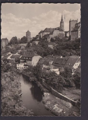 Ansichtskarte Bautzen Sachsen Spree Fluß Stadtansicht n. Berlin Niederschön