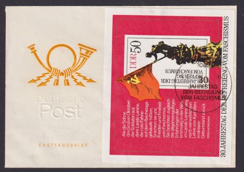 DDR Brief Block 42 Befreiung Fachismus selt. FDC Berlin 6.5.1975 Kat.-Wert 60,00