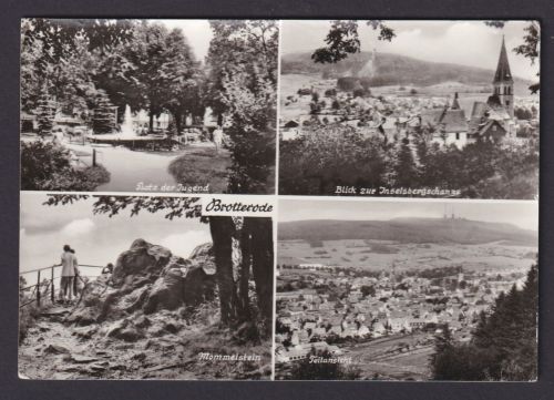 Ansichtskarte Brotterode Thüringen Inselbergschanze Mommelstein Platz der Jugend