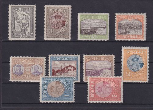 Briefmarken Rumänien 227-236 Provinz Silistra sauber ungebraucht Kat 120,00