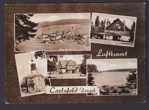 Ansichtskarte Carlsfeld Sachen Gastronomie Gasthaus Talsperre Erholungsheim