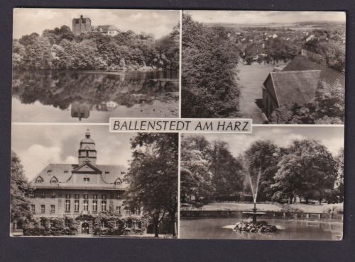 Ansichtskarte Ballenstedt Sachsen Anhalt Harz Friedenspark Forstfachschule n.