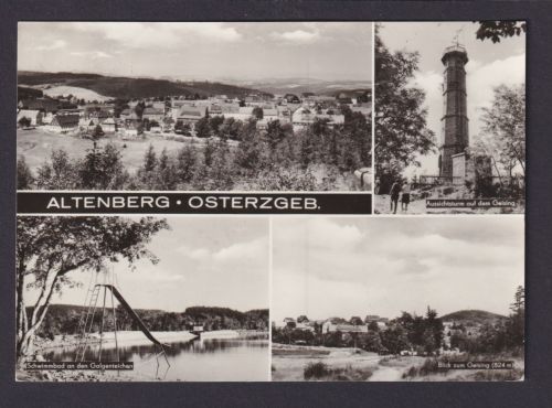 Ansichtskarte Altenberg Sachsen Erzgebirge Sächsische Schweiz Schwimmbed