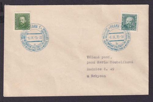 Tschechoslowakei Brief mit blauem SST Prag