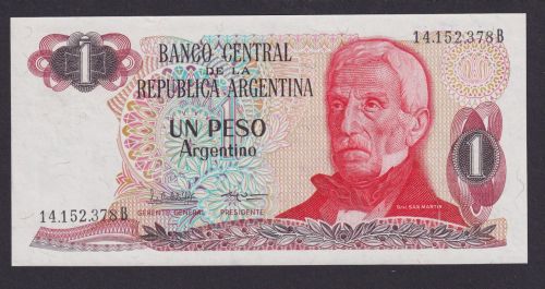 Banknote Geldschein Argentinien Südamerika 1 Pesos Top Erhaltung