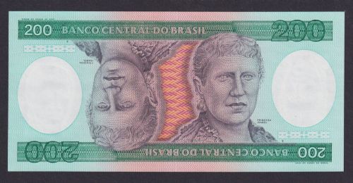 Banknoten Geldscheine Brasilien Südamerika 200 Cruzeiro unc.