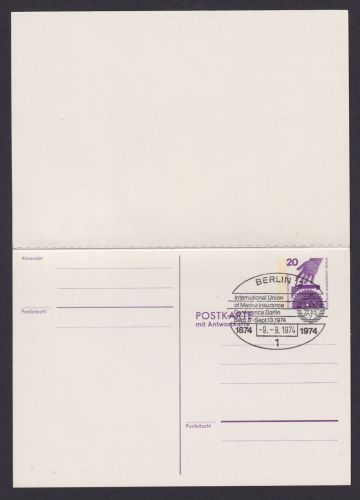 Briefmarken Berlin Ganzsache 20 Pfg. Unfallverhütung F/A SST Berlin 12 Marine